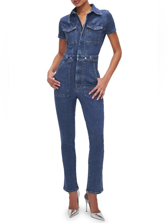 Good American Pants - NWT Good American Fit For Success Denim Jumpsuit Sz XS